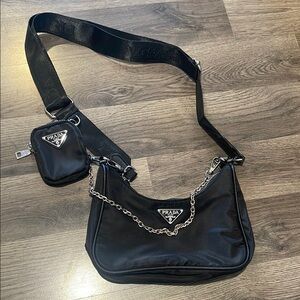 Black Nylon Shoulder Bag